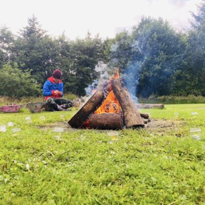 A campfire