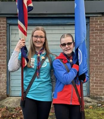 flag bearers for 2nd Balloch guides and 2nd Balloch Rangers