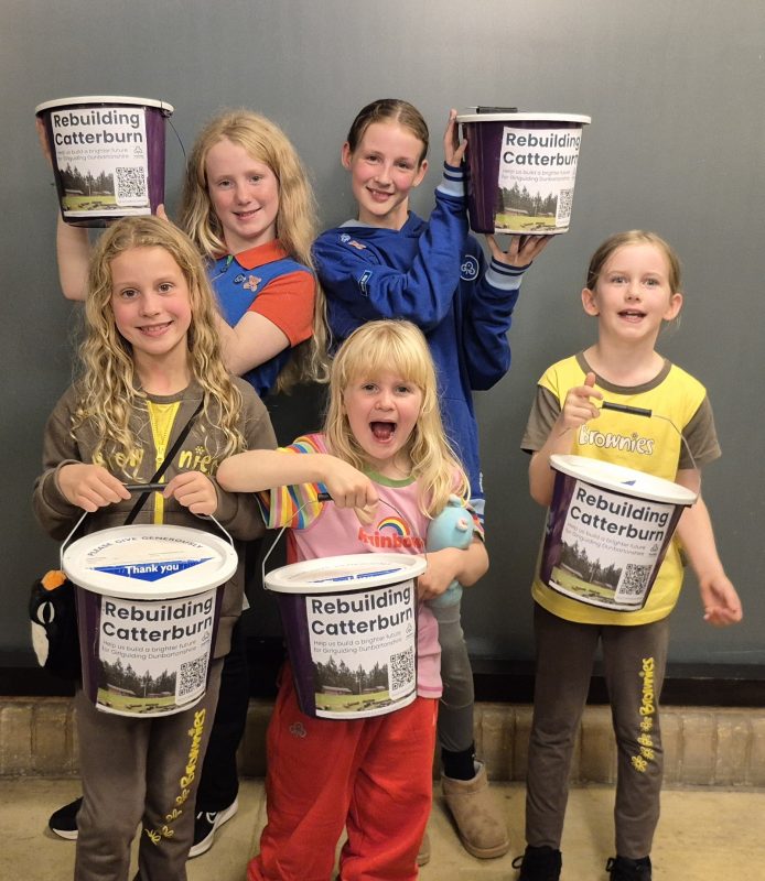 Ailsa, Esther and Martha helped raise funds along Rachel and Sophie